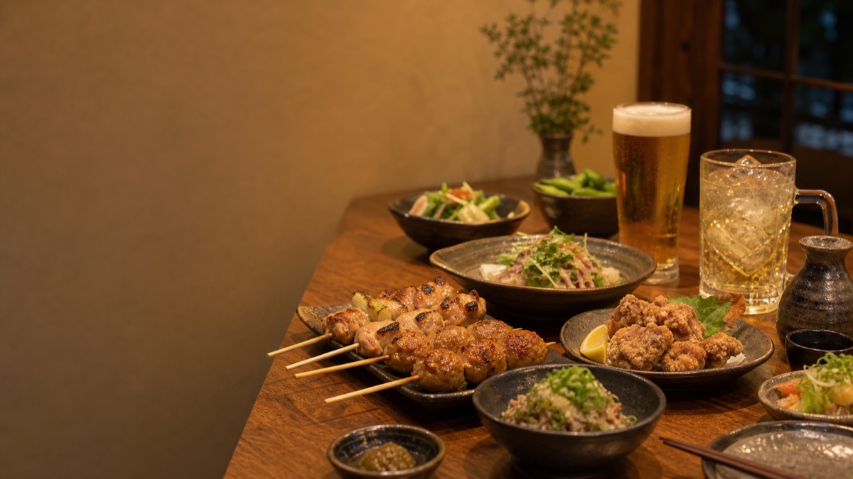 居酒屋の料理とドリンク